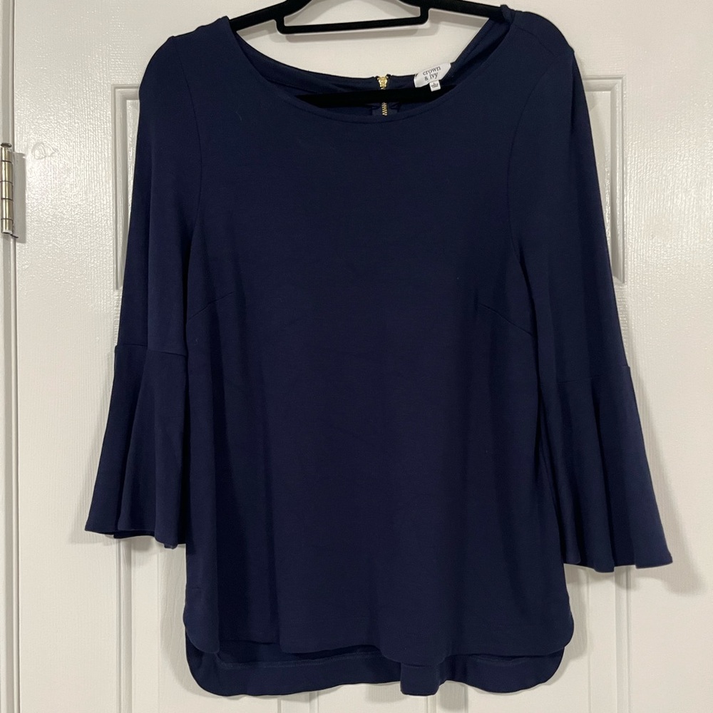 Crown & Ivy top with bell sleeves